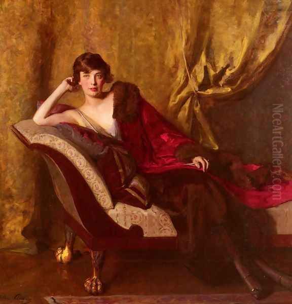 Portrait Of Countess Michael Karolyi Oil Painting by John Quincy Adams