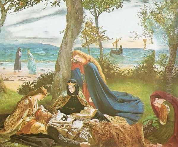 The Death of Arthur c.1861 Oil Painting by James Archer