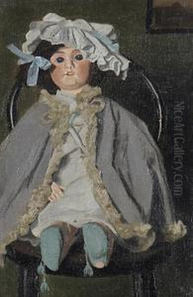 Doll Seated On A Chair Oil Painting by Stanley Thompson