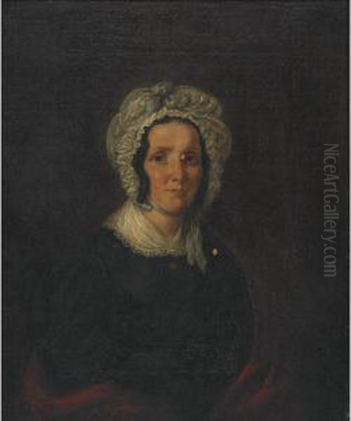 Isabella Purvis; Hannah Slill (two Nurses At Whitehaugh) Oil Painting by William John Thompson