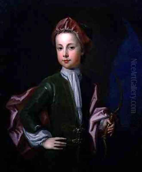 Portrait of a Young Boy of the Halsey Family Oil Painting by Charles d' Agar