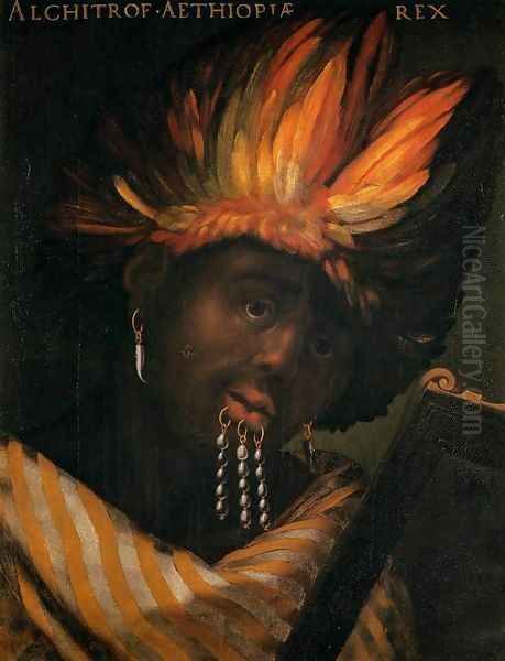 Alchitrof, Emperor of Ethiopia Oil Painting by Cristofano dell' Altissimo