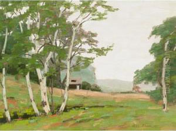 A Spring Shower Oil Painting by George Thomson