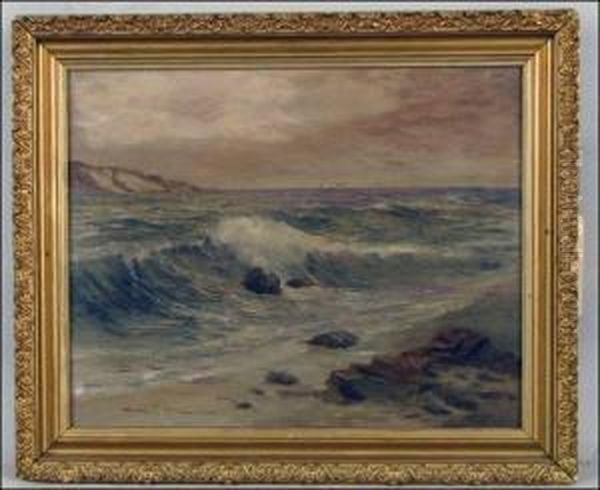 Beach Scene Oil Painting by Horatio Thomson