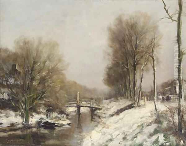 A sunny winter's day Oil Painting by Louis Apol