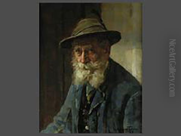 Portrait Eines Bartigen Bauern Oil Painting by Walter Thor