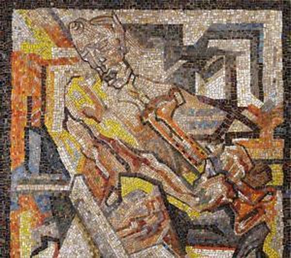 Mosaikbild (zu:geistliche Und Weltliche Musik) Oil Painting by Johann Thorn Prikker