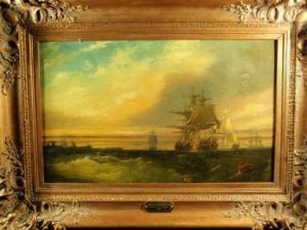 Chatham At Sunset Oil Painting by Charles Thorneley