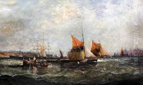 Mouth Of The Thames(?) Oil Painting by Hubert Thornley