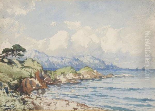 Bord De Mer A Saint Tropez Oil Painting by William Georges Thornley