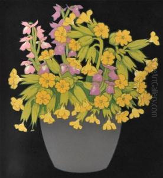 Cowslips Oil Painting by John Hall Thorpe