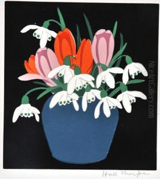 Snowdrops And Crocuses Oil Painting by John Hall Thorpe