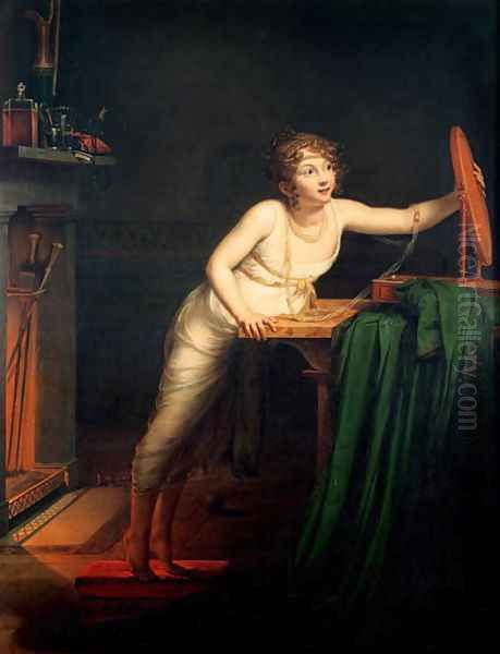 The First Sense of Coquetry, 1804 Oil Painting by Pauline Auzou