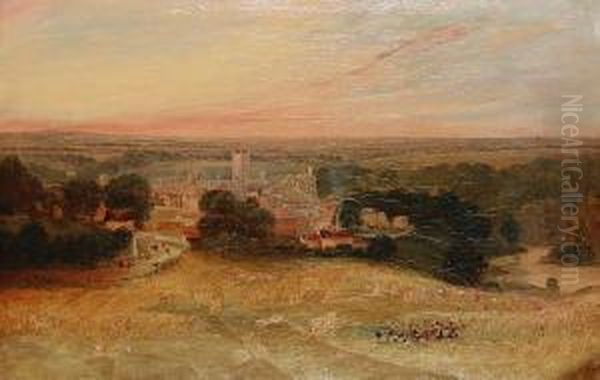 View Of Richmond, Yorkshire Oil Painting by Thomas Thorpe