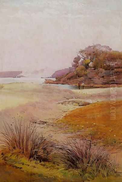 View of North Head, Sydney Harbour Oil Painting by Julian Ashton