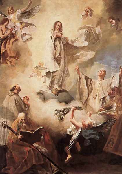 The Immaculate Conception 1765 Oil Painting by Giuseppe Angeli