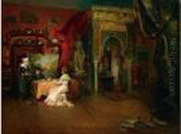 Interieur D'un Peintre Oil Painting by Gabriel Edouard Thurner