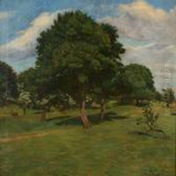 Summer Day At Kndushoved, Denmark Oil Painting by Maria Christine Thymann