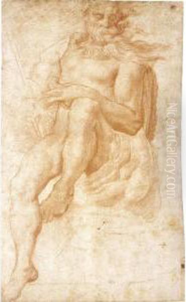 Study For The Figure Of Aeolus Oil Painting by Domenico Pellegrini Tibaldi