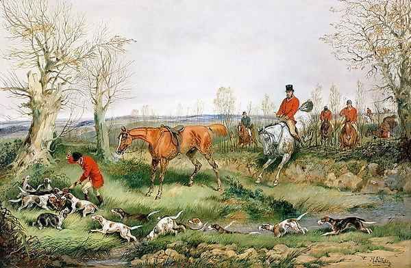 Hunting Scene Oil Painting by Henry Alken