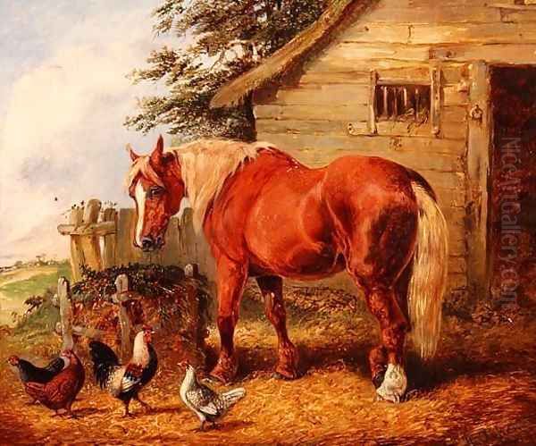 Outside the stable Oil Painting by Henry Alken