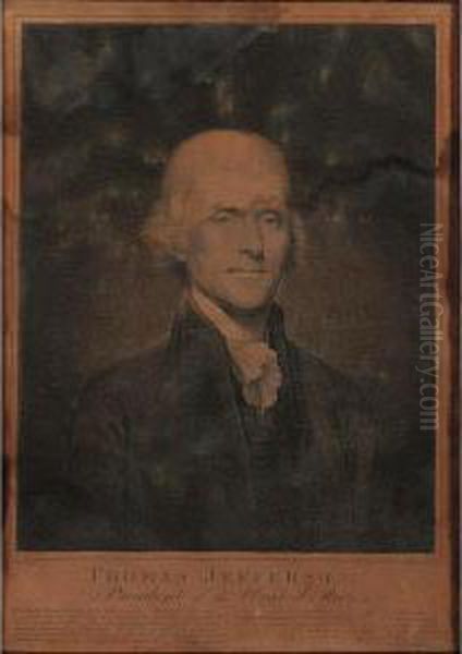 Thomas Jefferson. President Of The United States (stauffer 3182) Oil Painting by Cornelius Tiebout