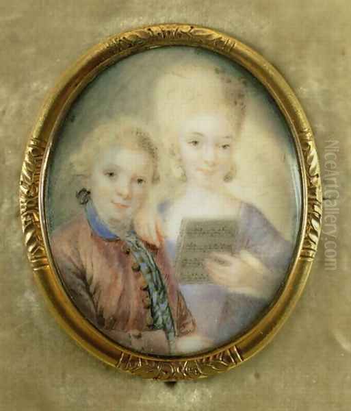 Wolfgang Amadeus Mozart Oil Painting by Eusebius Johann Alphen