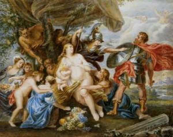 Mitologia Jelenet Oil Painting by Johann Friedrich Tielker