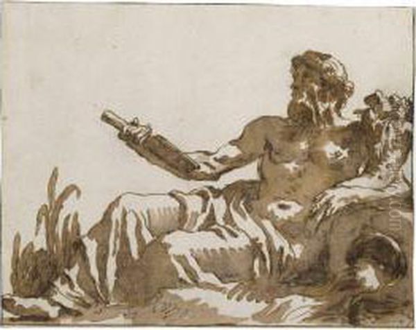 An Allegorical Personification Of The Nile Oil Painting by Giovanni Domenico Tiepolo