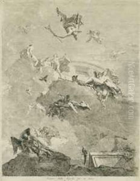 The Triumph Of Venus by Lorenzo Baldissera Tiepolo