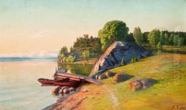 Summer Idyll Oil Painting by Frans Johan Tiger