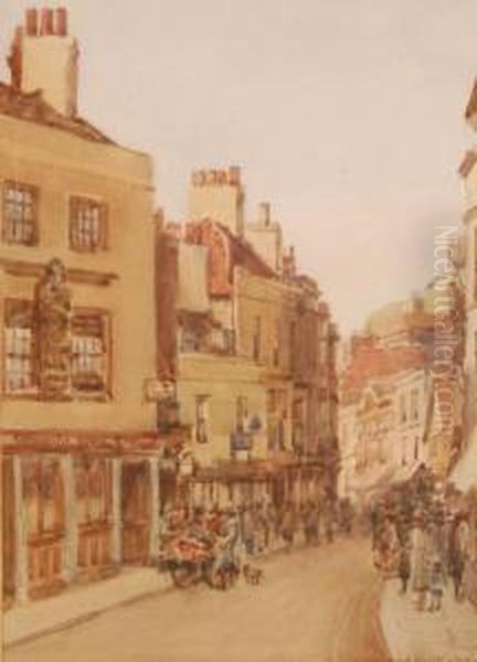 Views In George Street Oil Painting by Francis Browne Tighe