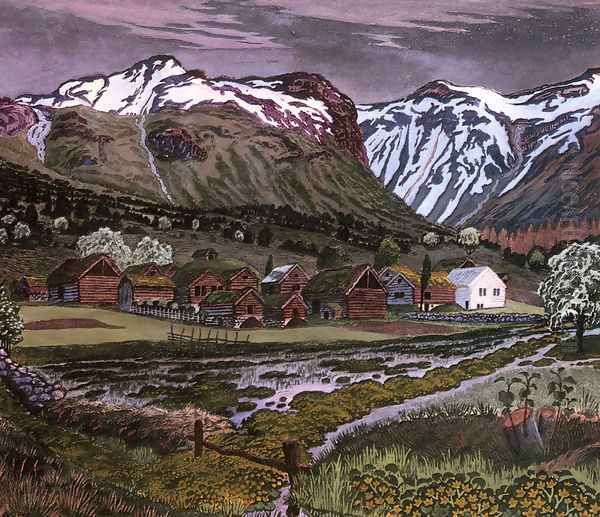 Soleienatt Oil Painting by Nikolai Astrup