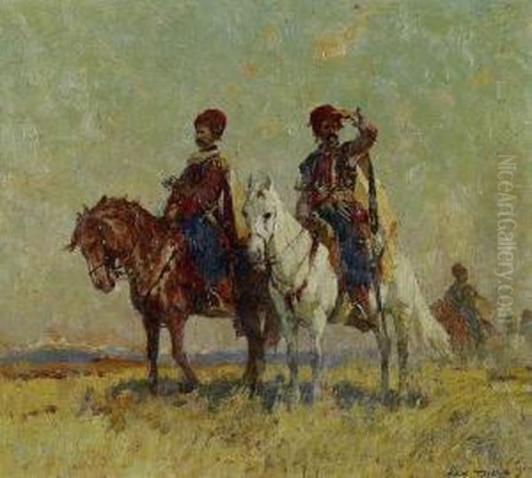 Kurdische Reiter Von Eriwan Oil Painting by Max Tilke