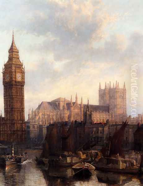 Westminster Oil Painting by John Macvicar Anderson