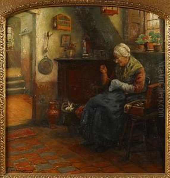 Interieur De Ferme Oil Painting by Henri Timmermans