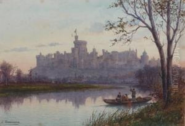 Le Chateau De Windsor Oil Painting by Louis Timmermans