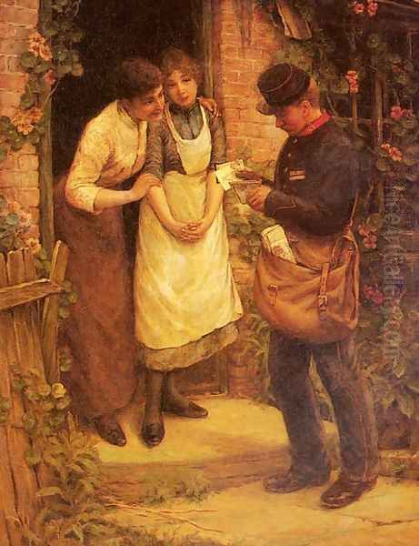 The Postman Oil Painting by Thomas Liddall Armitage