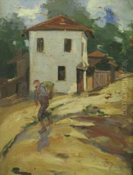 Turc Cu Desaga Oil Painting by Nicolae Tincu