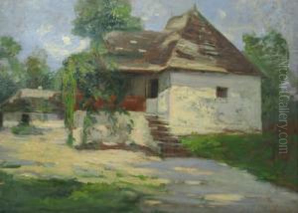 Casa Taraneasca Oil Painting by Nicolae Tincu