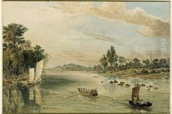 Lungo Il Fiume Oil Painting by William Edwin Tindall