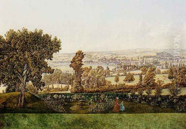 A Garden Landscape In The West Country Oil Painting by S. B. Anderson