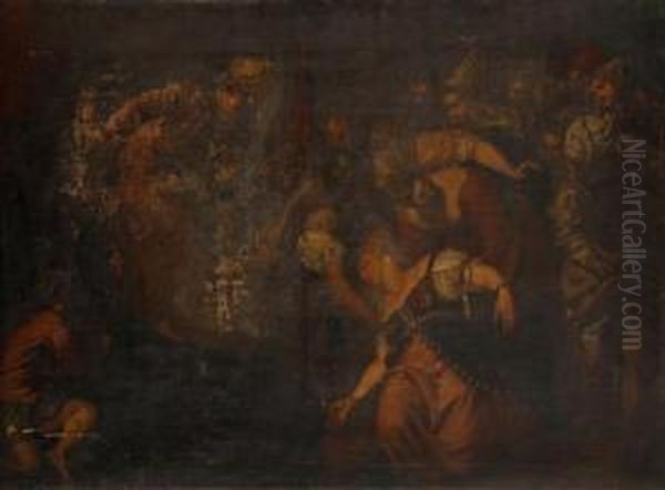 Esther Before Ahueserus Oil Painting by Jacopo Robusti, II Tintoretto