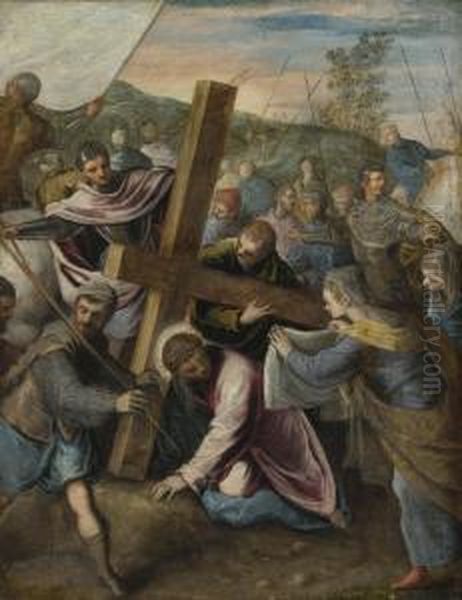 Christ On The Way To Calvary Oil Painting by Jacopo Robusti, II Tintoretto