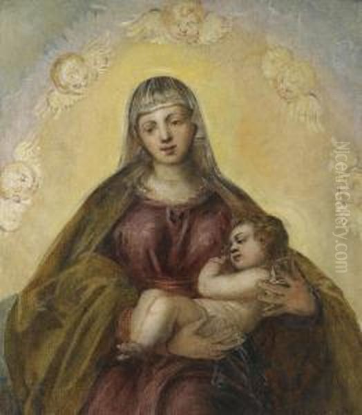 The Madonna And Child Oil Painting by Jacopo Robusti, II Tintoretto