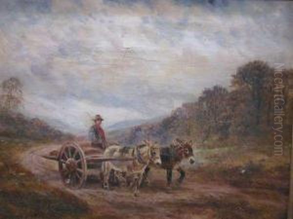 The Donkey Cart Oil Painting by William Vivian Tippet