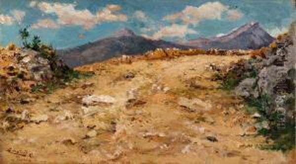 Paesaggio Oil Painting by Cesare Tiratelli