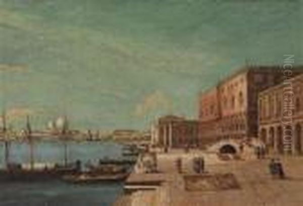 The Palazzo Ducale In Venice Oil Painting by Francesco Tironi