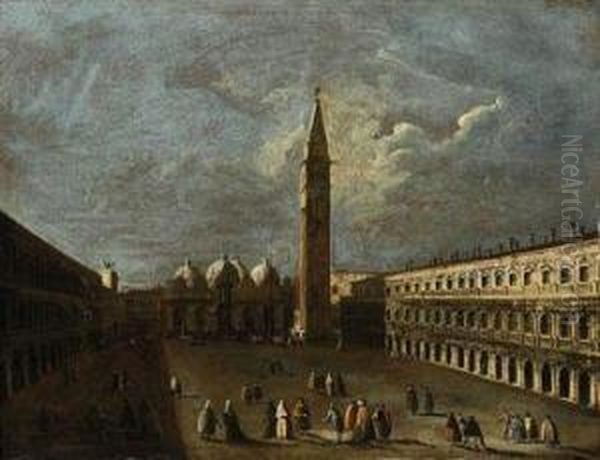 Venezia, Veduta Di Piazza San Marco Oil Painting by Francesco Tironi