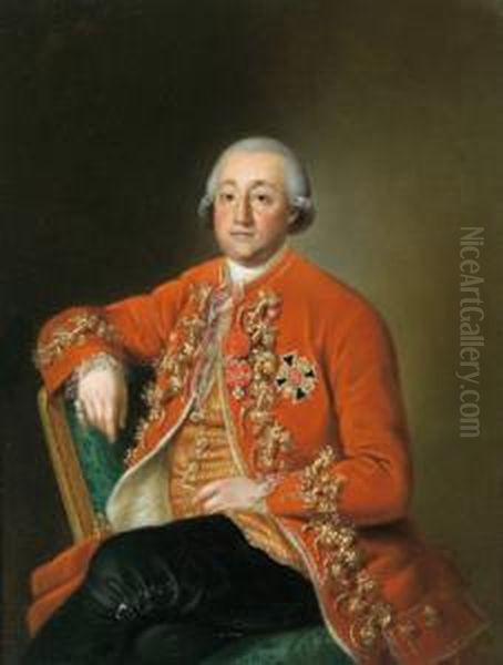 Presunta Ritratto Di Philipp Carl Freiherr Von Hoheneck Oil Painting by Anton Wilhelm Tischbein